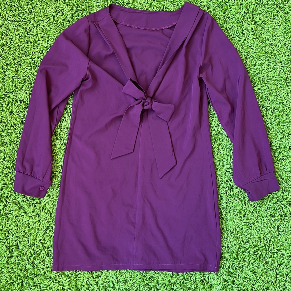 Long sleeve mini dress